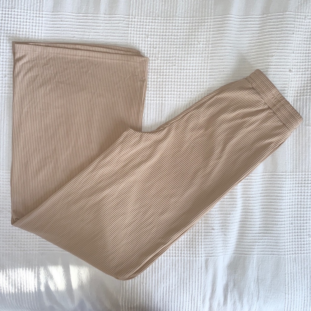 Wide Ribbed Pants - Tan - Picture 6 of 7
